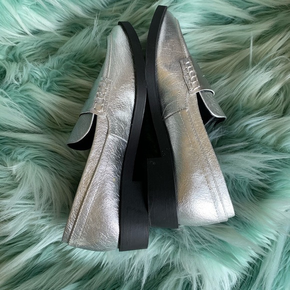 Metallic silver penny loafers - Picture 5 of 7